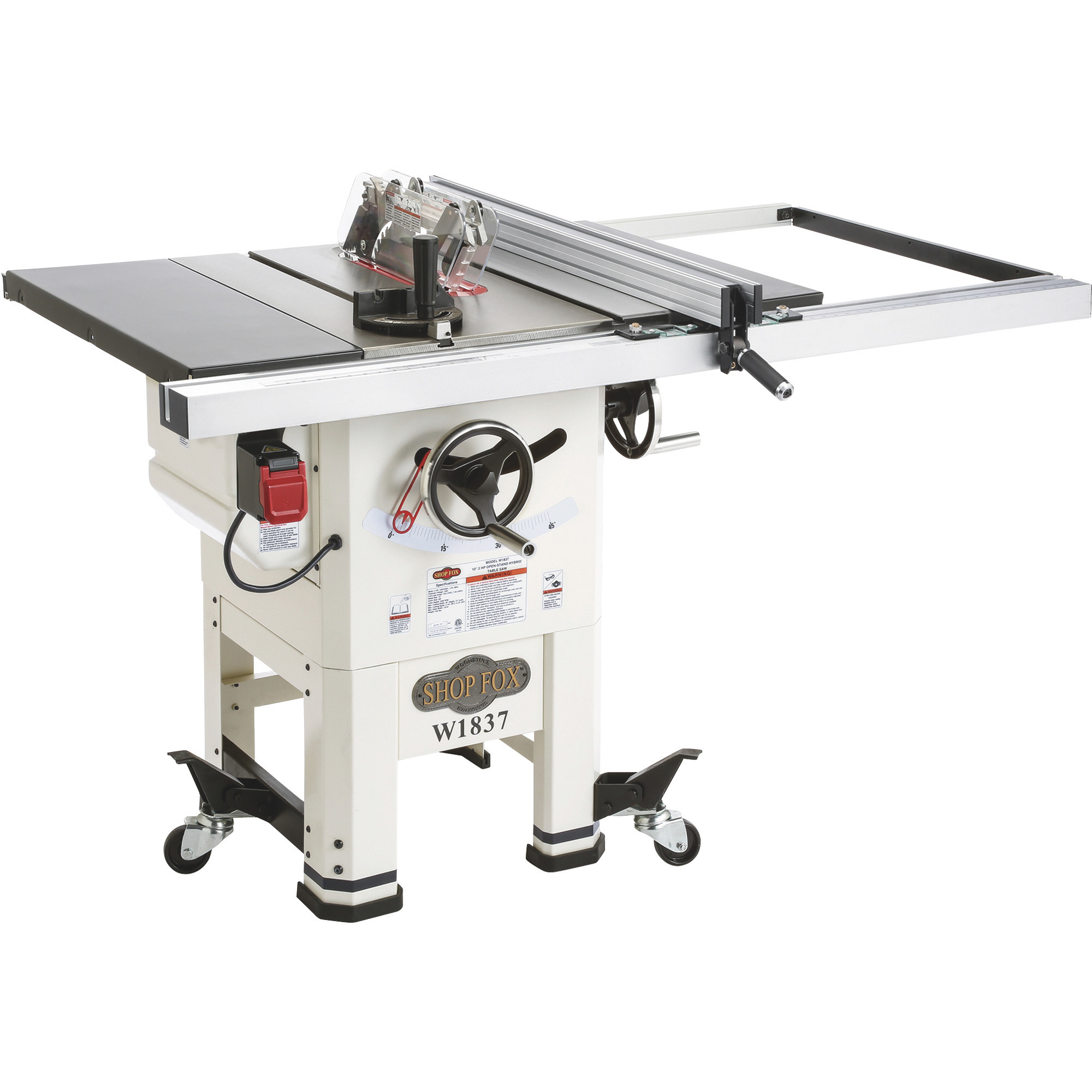 Shop Fox Hybrid Open Stand Table Saw - 10in., 2 HP, 120V, Model# W1837